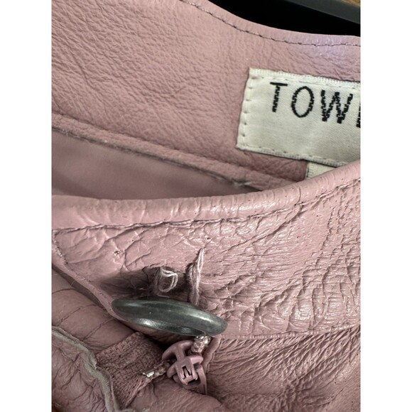 Tower Hill Collection Leather Pants Mauve Pink High Rise Size 14 - Picture 9 of 10